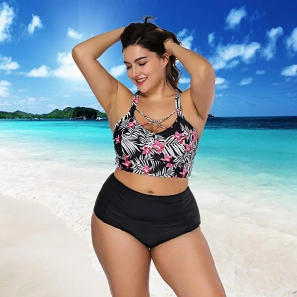 Plus Size XXXXL Push Up High Waist Swimsuit NWOT